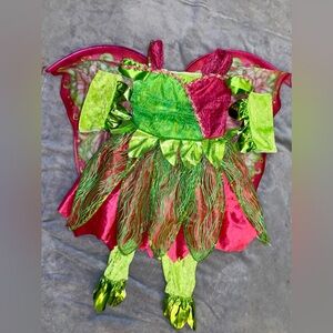 Deluxe Fairy Faerie Kids Halloween Costume Wings Dress Tinkerbell